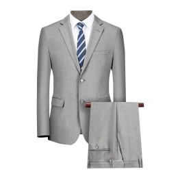 製造職業男西裝套裝 訂做灰色單排兩粒鈕西服 直筒暗鬆緊腰西褲 西裝套裝製衣廠  68%polyester 34% Rayon 2% Spandex CHENSHANG MY1003 MK1003 410克  西裝 革履  SKMS053 製造職業男西裝套裝 訂做灰色單排兩粒鈕西服 直筒暗鬆緊腰西褲 西裝套裝製衣廠  68%polyester 34% Rayon 2% Spandex CHENSHANG MY1003 MK1003 410克  西裝 革履  SKMS053